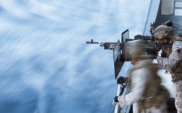 11th MEU Marines, Sailors conduct a Simulated Strait Transit aboard USS Portland