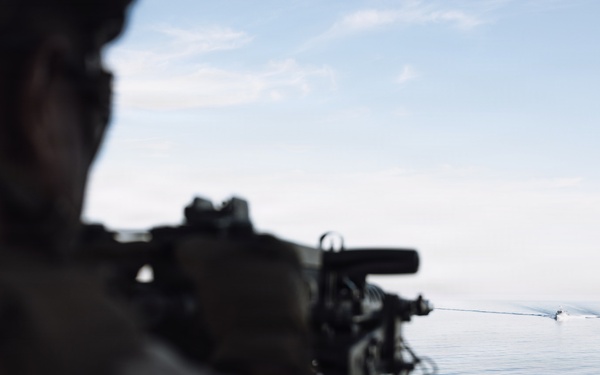 11th MEU Marines, Sailors conduct a Simulated Strait Transit aboard USS Portland