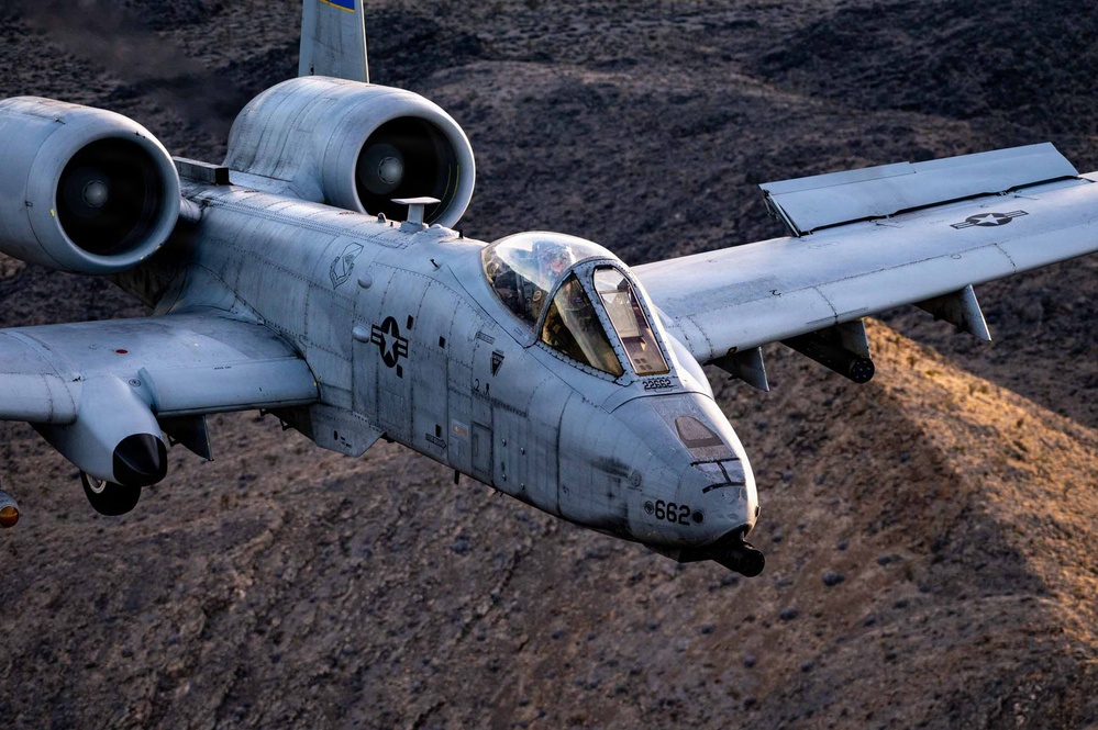 A-10 Conducts Training Flight Over Nevada