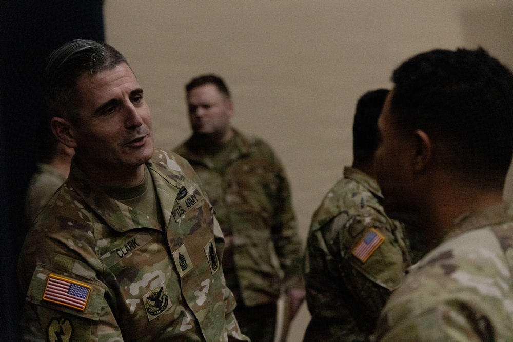 U.S. Soldiers Gathered for a PCS/ETS Retention Brief Hosted by I Corps Command Sgt. Maj.