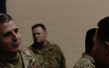 U.S. Soldiers Gathered for a PCS/ETS Retention Brief Hosted by I Corps Command Sgt. Maj.