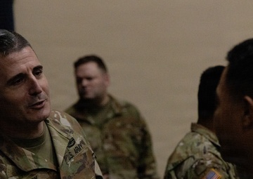 U.S. Soldiers Gathered for a PCS/ETS Retention Brief Hosted by I Corps Command Sgt. Maj.