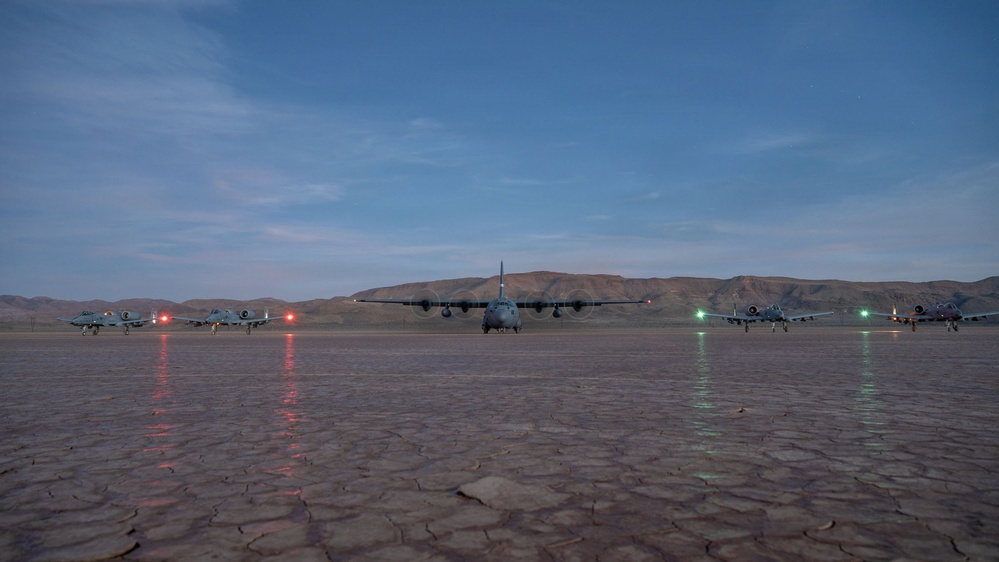 C-130 Hanging out with A-10s