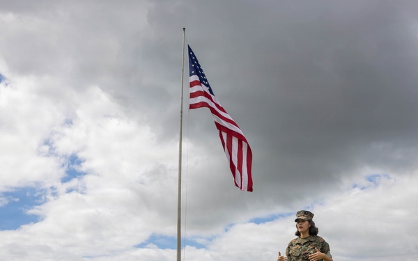 MARFORPAC HQ Company conducts change of command ceremony