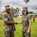 MARFORPAC HQ Company conducts change of command ceremony