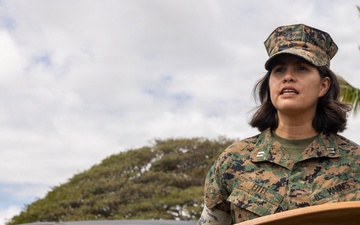 MARFORPAC HQ Company conducts change of command ceremony