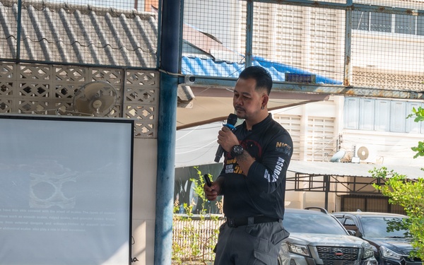 Students receive snake safety brief during Cobra Gold 45