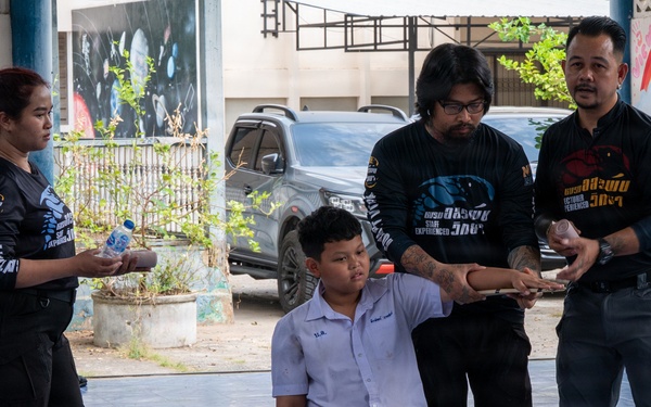 Students receive snake safety brief during Cobra Gold 45
