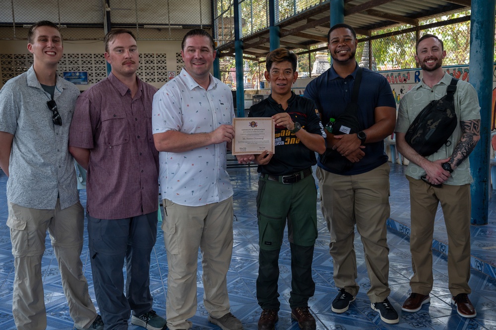 Students receive snake safety brief during Cobra Gold 45
