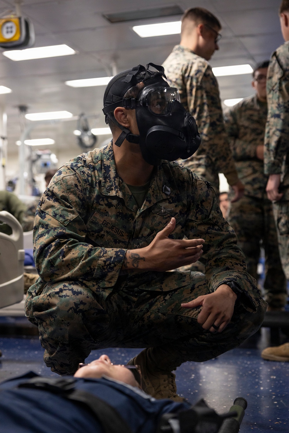 11th MEU Marines, Sailors Conduct CBRN Decontamination Training Aboard USS Boxer
