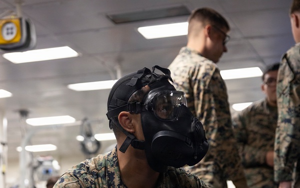 11th MEU Marines, Sailors Conduct CBRN Decontamination Training Aboard USS Boxer