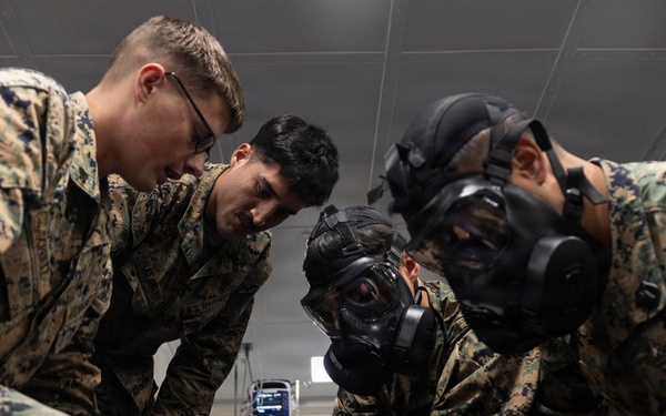 11th MEU Marines, Sailors Conduct CBRN Decontamination Training Aboard USS Boxer