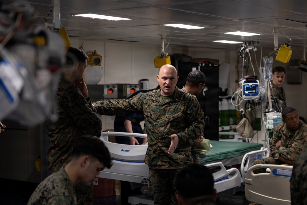 11th MEU Marines, Sailors Conduct CBRN Decontamination Training Aboard USS Boxer