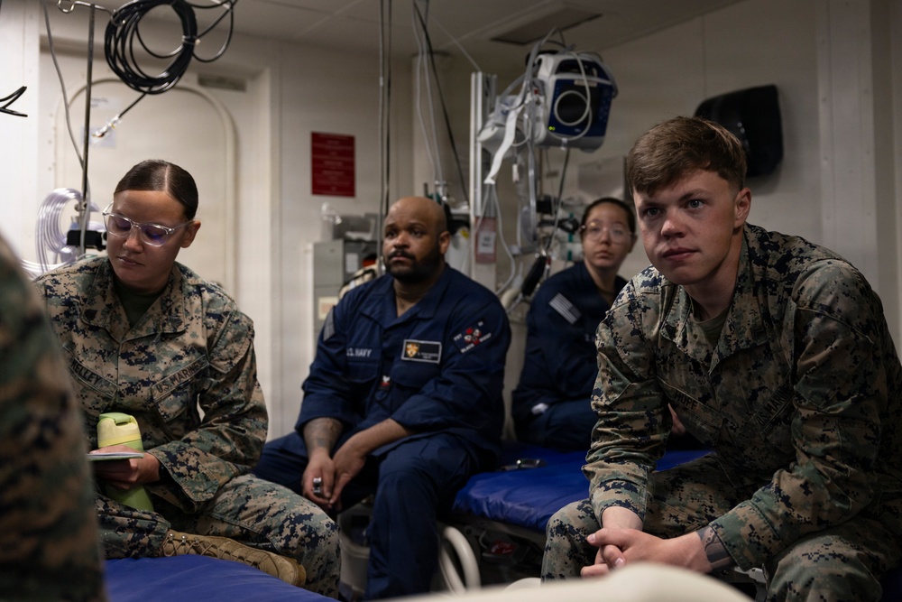 11th MEU Marines, Sailors Conduct CBRN Decontamination Training Aboard USS Boxer