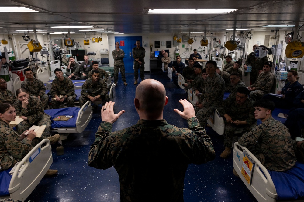 11th MEU Marines, Sailors Conduct CBRN Decontamination Training Aboard USS Boxer