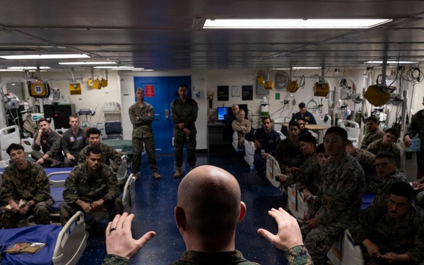 11th MEU Marines, Sailors Conduct CBRN Decontamination Training Aboard USS Boxer