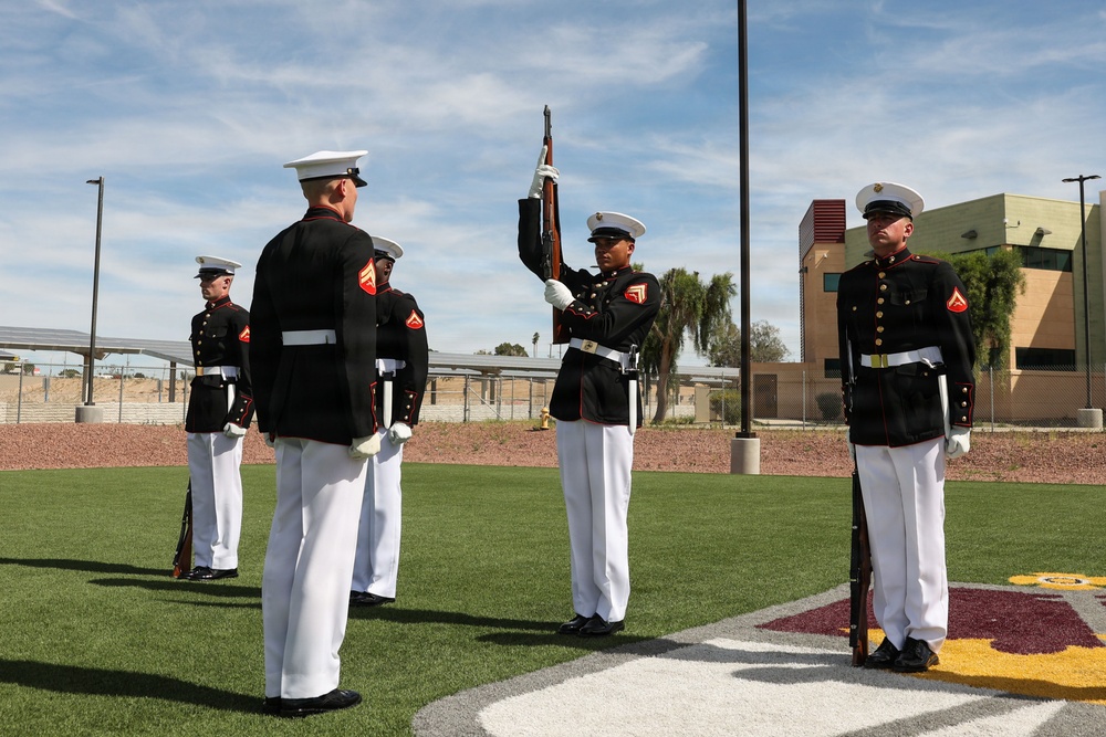 Precision in Yuma: Marine Barracks Washington Marines Visit Kofa High School