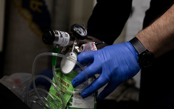 11th MEU Marines, Sailors Conduct a Simulated Casualty Drill Aboard USS Boxer