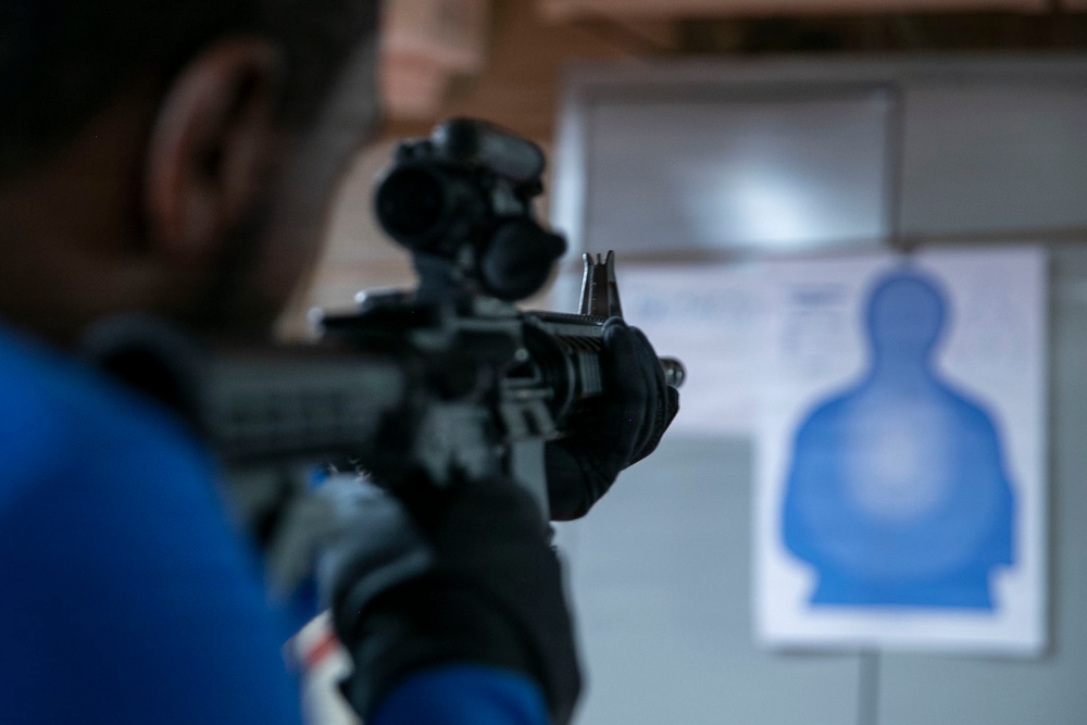 USS Tripoli Conducts An M4 Weapon Familiarization