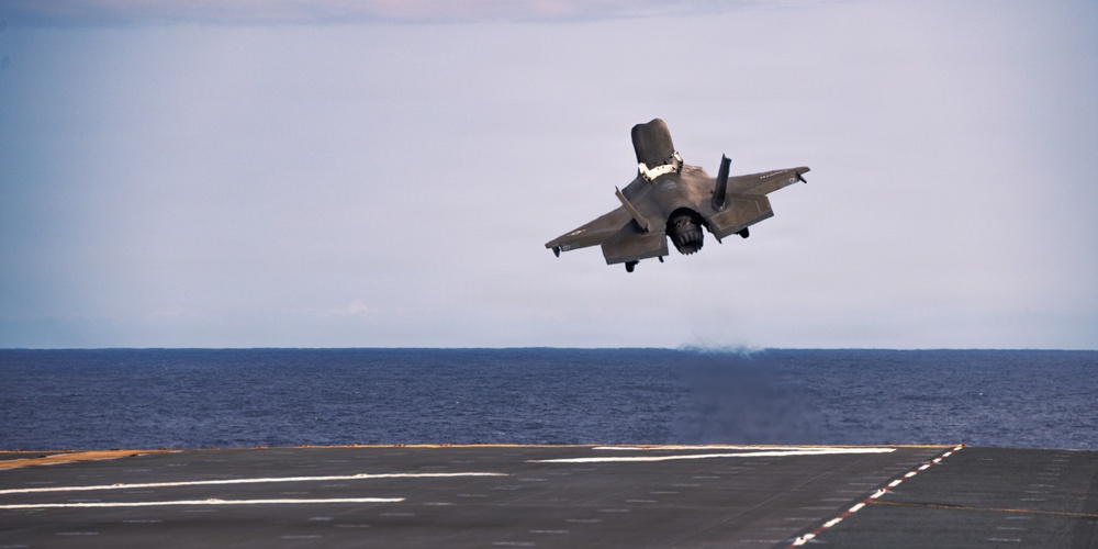 31st MEU | USS Tripoli participates in joint service flyover