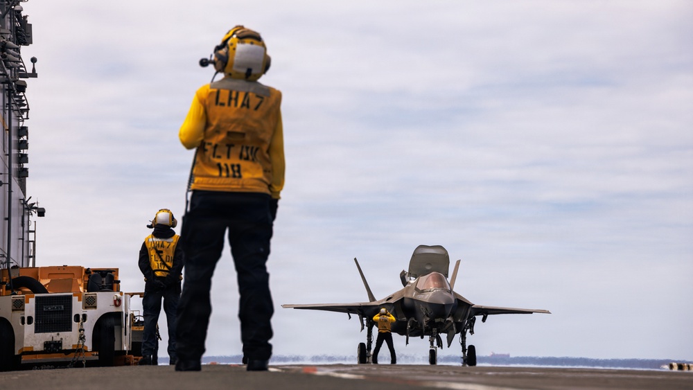 31st MEU | USS Tripoli participates in joint service flyover