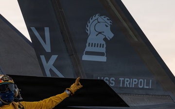 31st MEU | USS Tripoli participates in joint service flyover