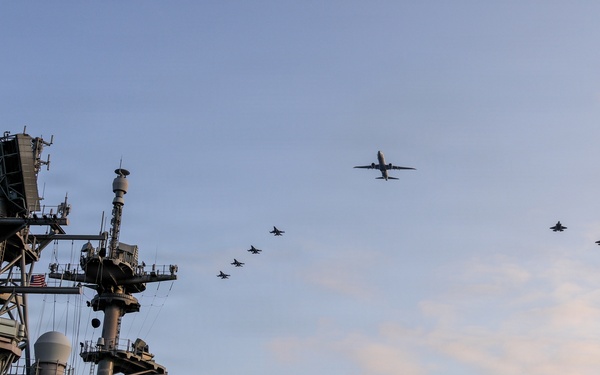 31st MEU | USS Tripoli participates in joint service flyover
