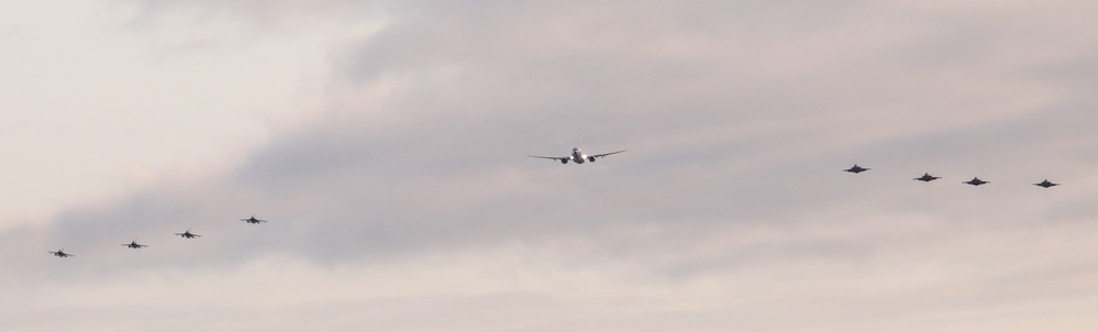 31st MEU | USS Tripoli participates in joint service flyover