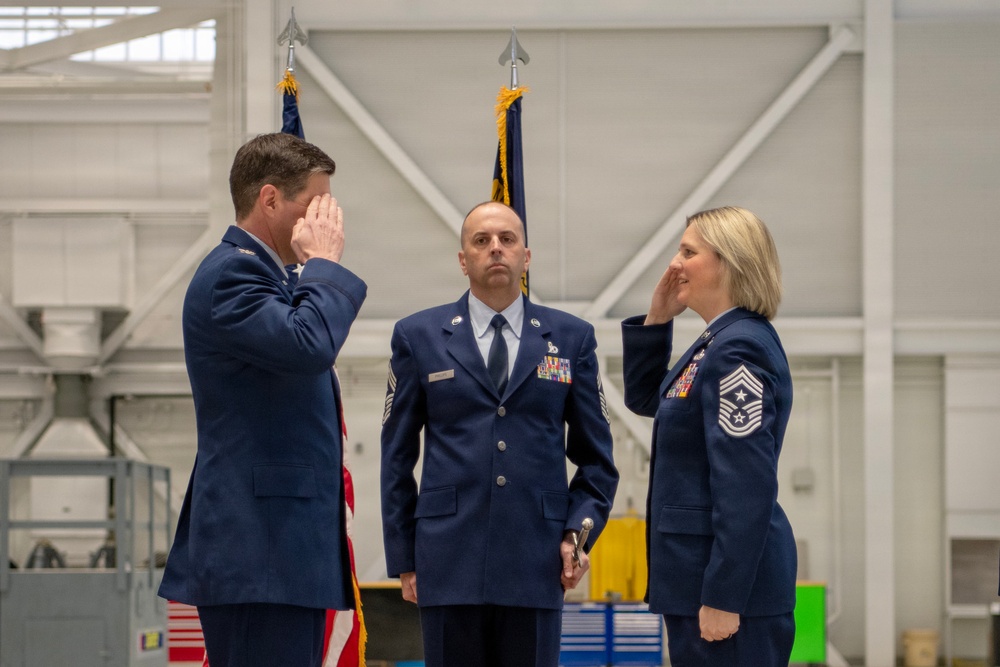 Chief Master Sgt. Rankin takes reins as 145th Airlift Wing command chief