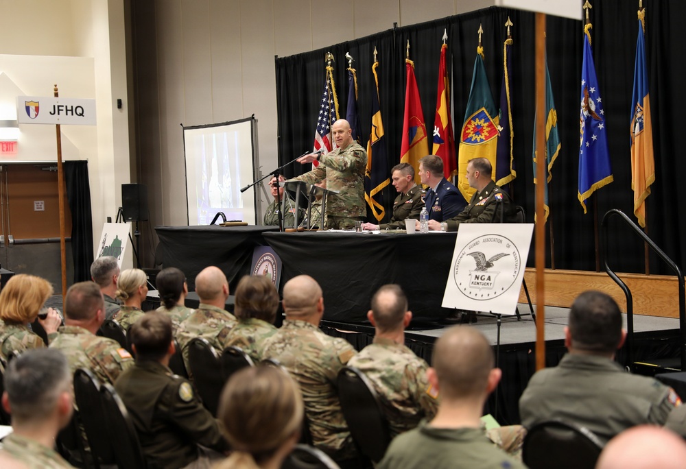 Director Stubbs speaks to Kentucky Guardsmen