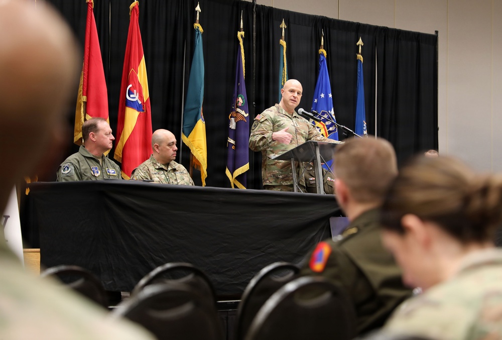 Director Stubbs speaks to Kentucky Guardsmen