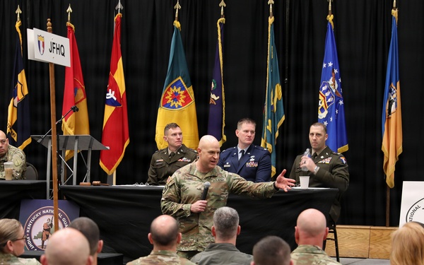 Director Stubbs speaks to Kentucky Guardsmen