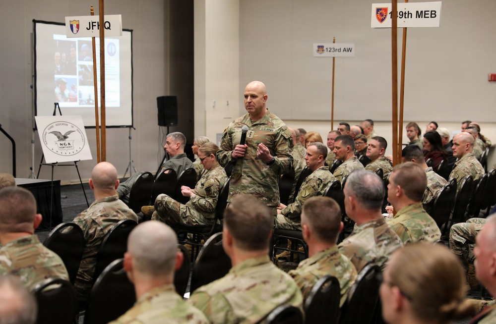 Director Stubbs speaks to Kentucky Guardsmen