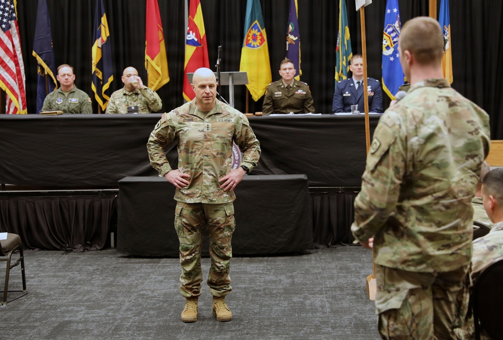 Director Stubbs speaks to Kentucky Guardsmen