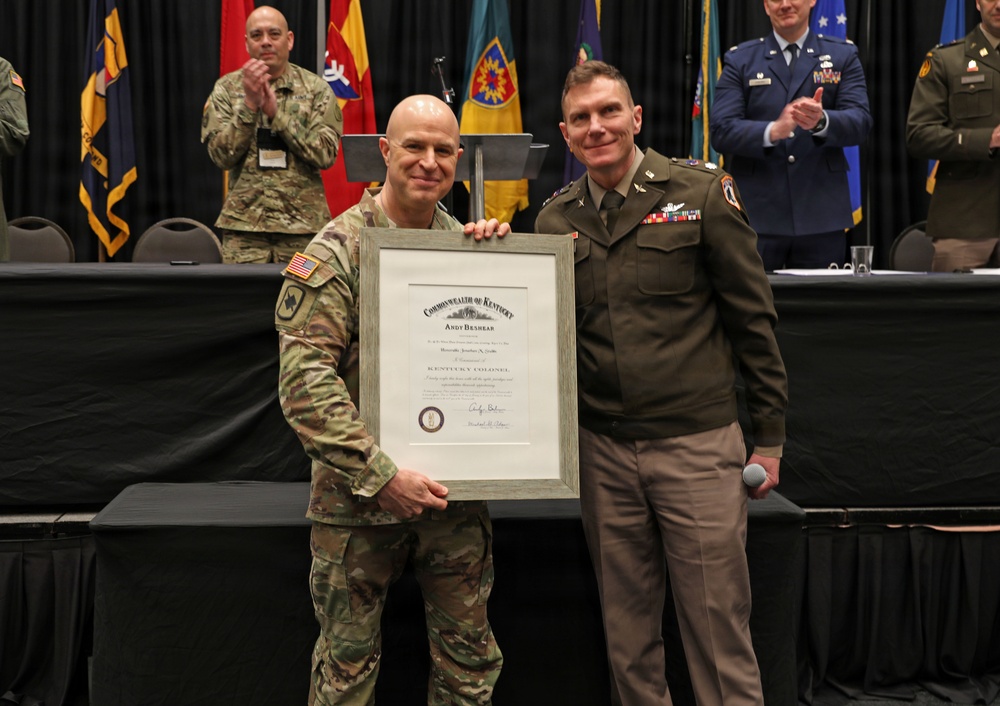 Director Stubbs speaks to Kentucky Guardsmen