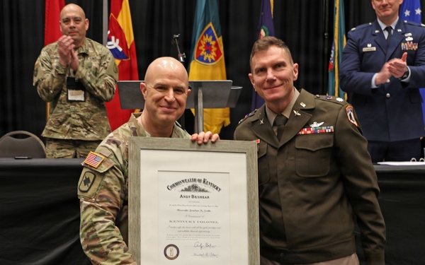 Director Stubbs speaks to Kentucky Guardsmen