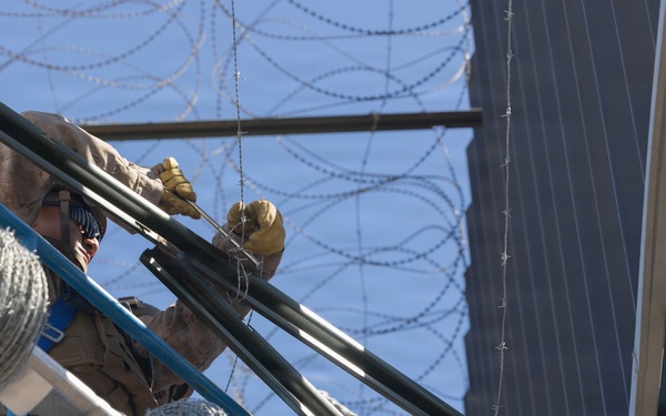 JTF-SB Marines conduct southern border barrier reinforcement