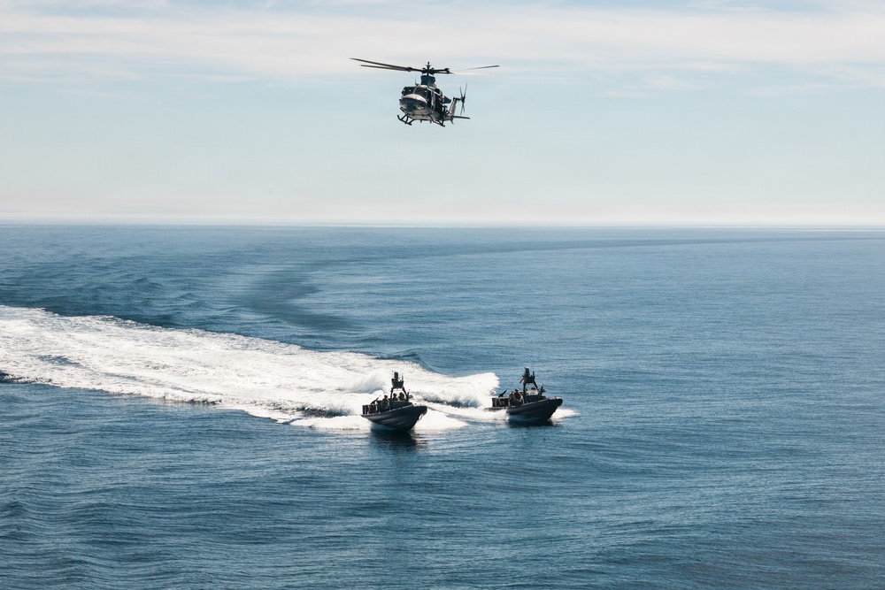 11th MEU Marines execute a visit, board, search, and seizure exercise