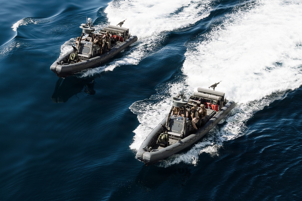 11th MEU Marines execute a visit, board, search, and seizure exercise