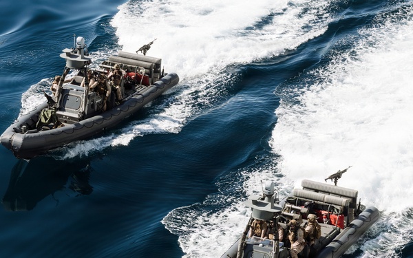 11th MEU Marines execute a visit, board, search, and seizure exercise