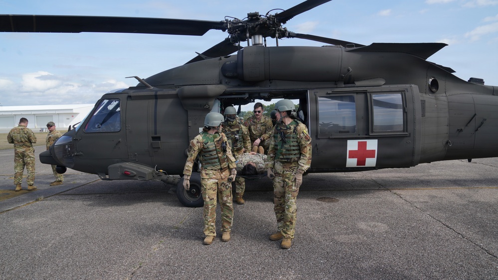 146 AES medevac in UH-60 Blackhawk