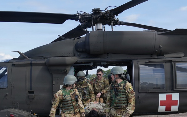 146 AES medevac in UH-60 Blackhawk