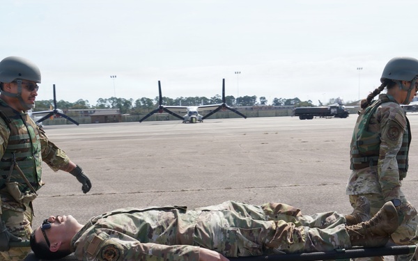 146 AES medevac in UH-60 Blackhawk