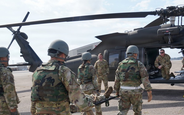 146 AES medevac in UH-60 Blackhawk