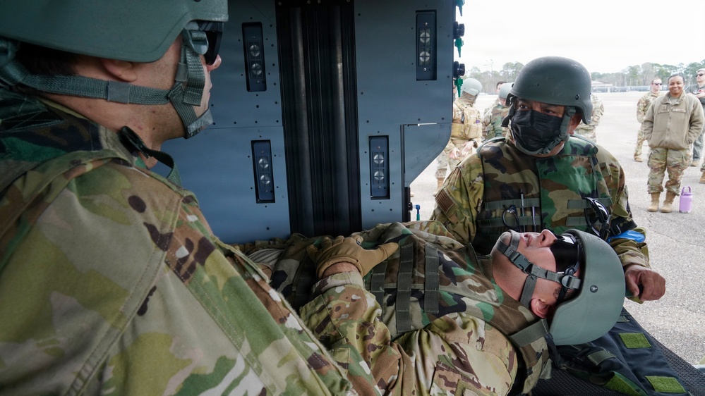 146 AES medevac in UH-60 Blackhawk