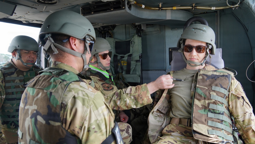 146 AES medevac in UH-60 Blackhawk