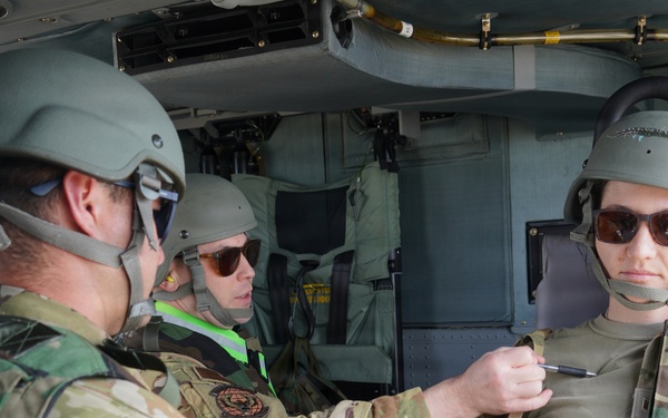 146 AES medevac in UH-60 Blackhawk