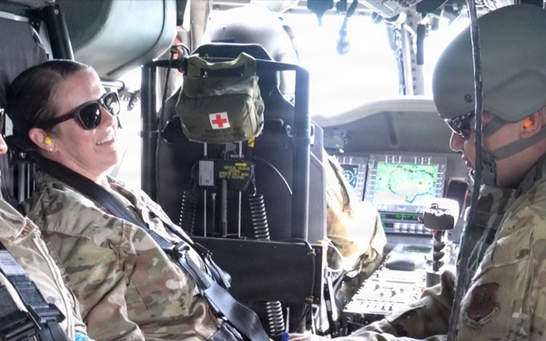146 AES medevac in UH-60 Blackhawk
