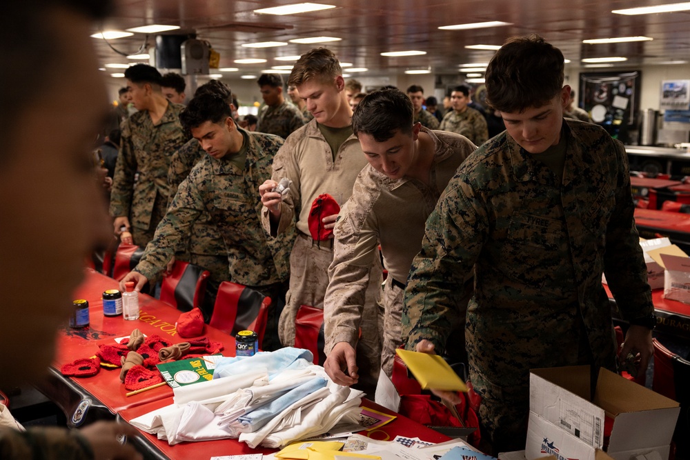 11th MEU Marines, Sailors Receive Care Packages Aboard USS Boxer