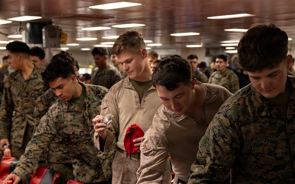 11th MEU Marines, Sailors Receive Care Packages Aboard USS Boxer